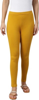 VFH Ankle Length  Western Wear Legging(Yellow, Solid)