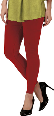 nilkanth Ankle Length Ethnic Wear Legging(Red, Solid)