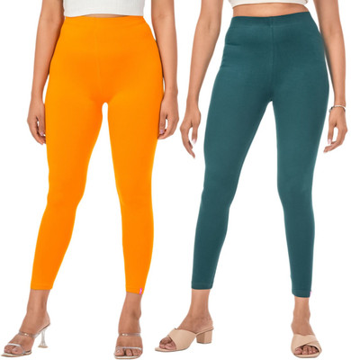 LoveiT Ankle Length Western Wear Legging(Yellow, Blue, Solid)