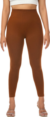 LoveiT Ankle Length Western Wear Legging(Brown, Solid)