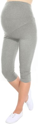 Litelooks Clothing 3/4th/Calf Length Ethnic Wear Legging(Grey, Solid)