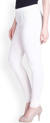 Saporigo Churidar  Ethnic Wear Legging(White, Solid)