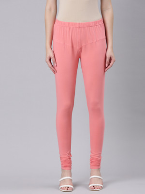DIXCY SCOTT SLIMZ Churidar Length Western Wear Legging(Pink, Solid)