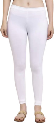 ROYAL COMFORT Ankle Length Western Wear Legging(White, Solid)