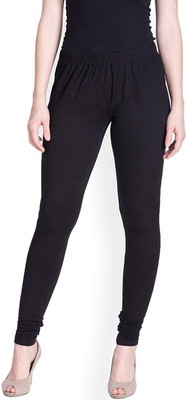 Lyra Churidar Length Ethnic Wear Legging(Black, Solid)