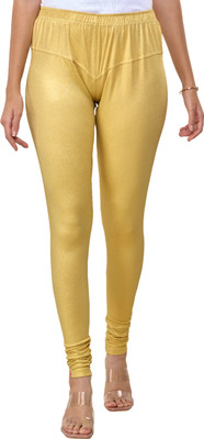 Lyra Churidar  Ethnic Wear Legging(Gold, Solid)