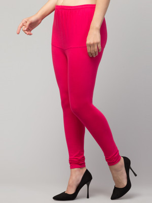 RIIPO Churidar  Western Wear Legging(Pink, Solid)