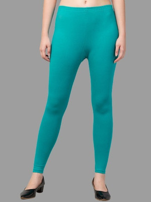 Trend Level Ankle Length  Western Wear Legging(Light Green, Solid)
