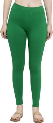 ROYAL COMFORT Ankle Length Western Wear Legging(Green, Solid)