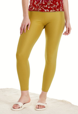 SANI Ankle Length  Western Wear Legging(Yellow, Solid)