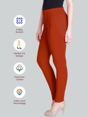 Lyra Churidar Length Ethnic Wear Legging(Brown, Solid)