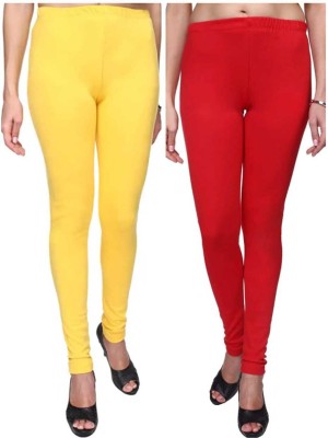 AYUSHI FASHION HUB Churidar  Western Wear Legging(Red, Yellow, Solid)