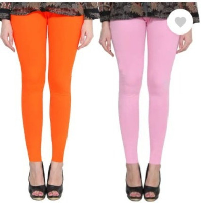 PENTTO Ankle Length  Western Wear Legging(Orange, Solid)