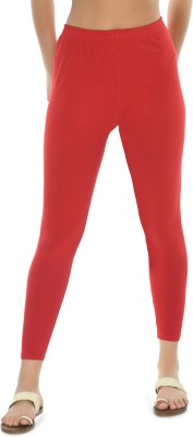 Nael Fashion Ankle Length Ethnic Wear Legging(Red, Solid)