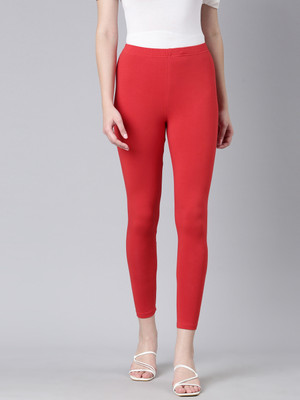 DIXCY SCOTT SLIMZ Ankle Length Western Wear Legging(Red, Solid)