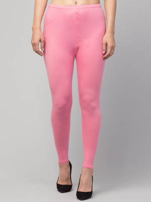 Nilan Tees Wear Ankle Length Western Wear Legging(Pink, Solid)
