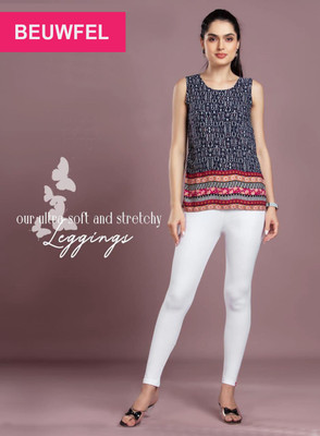 BEUWFEL Ankle Length Western Wear Legging(Black, Solid)