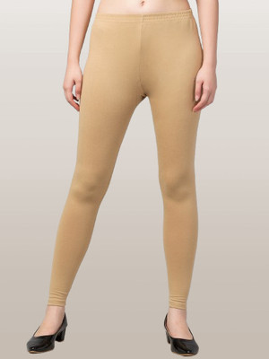 Trend Level Ankle Length Western Wear Legging(Beige, Solid)