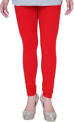 Enfinity Fashion Churidar  Ethnic Wear Legging(Red, Solid)