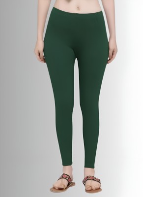 chobi star Ankle Length Ethnic Wear Legging(Green, Dark Green, Solid)