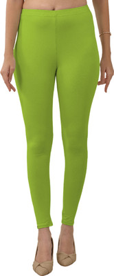 Lyra Ankle Length  Ethnic Wear Legging(Green, Solid)