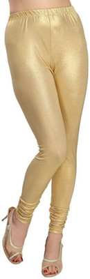 Newseen Creations Churidar  Ethnic Wear Legging(Gold, Solid)