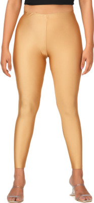 LoveiT Ankle Length Western Wear Legging(Gold, Solid)