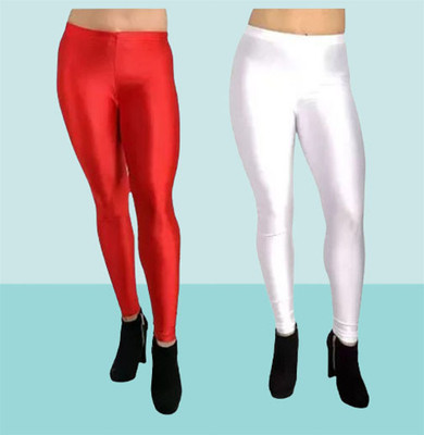 N S TREND Churidar  Western Wear Legging(Pink, Red, Solid)