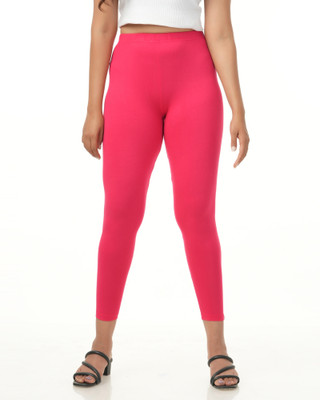 LoveiT Ankle Length Western Wear Legging(Red, Solid)