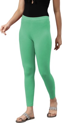 Cute Legs Ankle Length Western Wear Legging(Green, Solid)