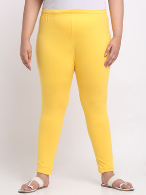 Style Access Ankle Length Western Wear Legging(Yellow, Solid)
