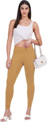 KRAZY KOLORS Ankle Length  Western Wear Legging(Yellow, Solid)
