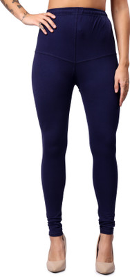 VIKESA Churidar Length Ethnic Wear Legging(Dark Blue, Solid)