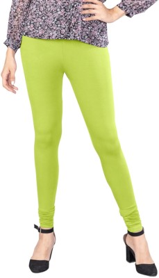 INDIAN FLOWER Churidar Length Ethnic Wear Legging(Light Green, Solid)