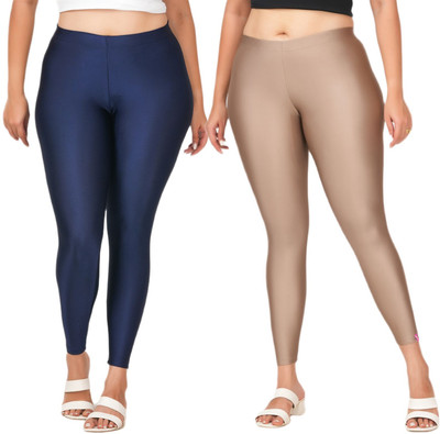 LoveiT Ankle Length Western Wear Legging(Dark Blue, Grey, Solid)