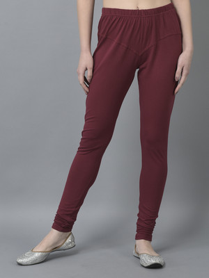 Dollar Missy Churidar Length Western Wear Legging(Maroon, Solid)