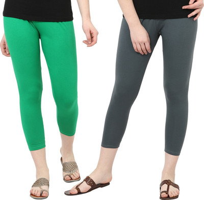 NGT Ankle Length  Ethnic Wear Legging(Dark Green, Grey, Solid)