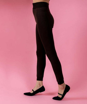 ATTIRE OUTFIT Ankle Length Winter Wear Legging(Brown, Solid)