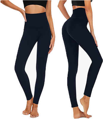 EYESOFPANTHER Ankle Length Western Wear Legging(Blue, Solid)