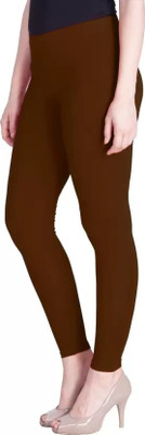 HM HUBB Ankle Length Western Wear Legging(Brown, Solid)