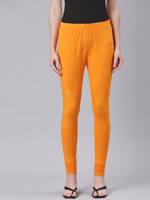 DIXCY SCOTT SLIMZ Churidar  Western Wear Legging(Orange, Solid)