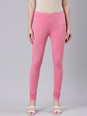 DIXCY SCOTT SLIMZ Churidar Length Western Wear Legging(Pink, Solid)