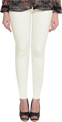 Aditi Fashion Ankle Length  Western Wear Legging(White, Solid)