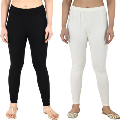Priya Hosiery Western Wear Legging(Black, White, Solid)