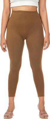 LoveiT Ankle Length Western Wear Legging(Brown, Solid)