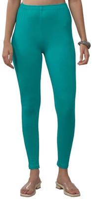 TRAZO Ankle Length  Ethnic Wear Legging(Blue, Solid)