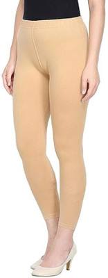 AK ULTIMATE Ankle Length Ethnic Wear Legging(Beige, Solid)