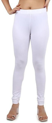 Shelly fashion Churidar  Western Wear Legging(White, Solid)