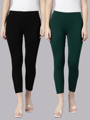 TWIN BIRDS Ankle Length  Western Wear Legging(Black, Green, Solid)