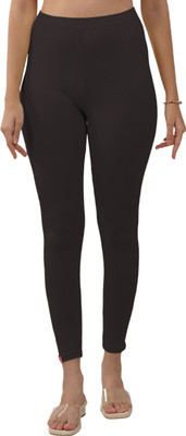 Lyra Ankle Length  Ethnic Wear Legging(Grey, Solid)